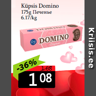 Allahindlus - Küpsis Domino 175g