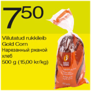 Allahindlus - Viilutatud rukkileib Gold Corn