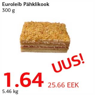 Allahindlus - Euroleib Pähklikook 300 g