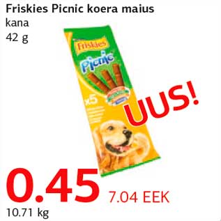 Allahindlus - Friskies Picnic koera maius kana 42 g