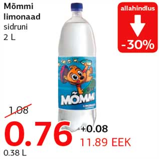 Allahindlus - Mõmmi limonaad sidruni 2 L