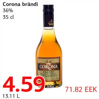 Allahindlus - Corona brändi 36% 35 cl