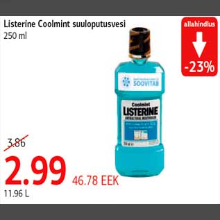 Allahindlus - Listerine Coolmint suuloputusvesi 250 ml