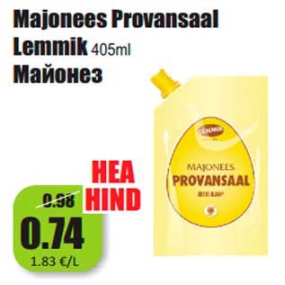 Allahindlus - Majonees Provansaal Lemmik 405ml