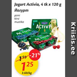 Allahindlus - Jogurt Activia