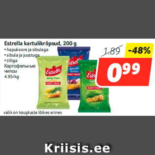 Allahindlus - Estrella kartulikrõpsud, 200 g