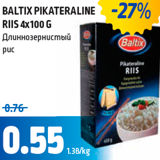 Allahindlus - BALTIX PIKATERALINE RIIS