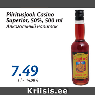 Allahindlus - Piiritusjook Casino Superion