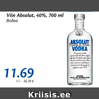 Allahindlus - Viin Absolut