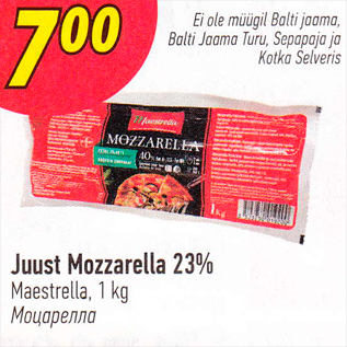 Allahindlus - Juust Mozzarella 23%