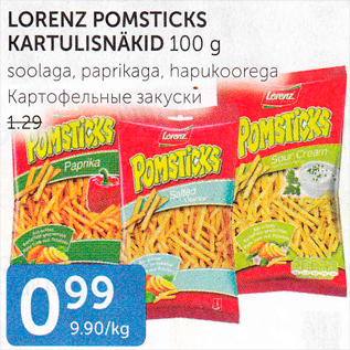 Allahindlus - LORENZ POMSTICKS KARTULISNÄKID 100 g