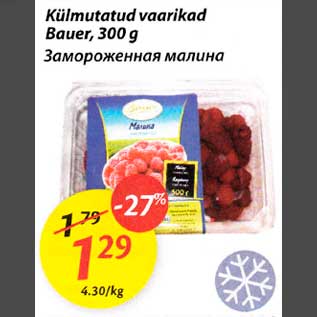 Allahindlus - Külmutatud vaarikad Bauer,300g