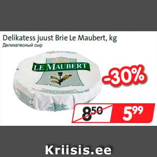 Allahindlus - Delikatess juust Brie Le Maubert, kg