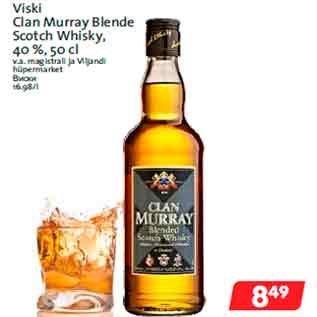 Allahindlus - Viski Clan Murray Blende Scotch Whisky, 40 %, 50 cl