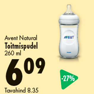 Allahindlus - Avent Natural Toitmispudel 260 ml