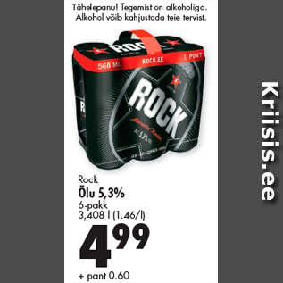 Allahindlus - Rock Õlu 5,3%