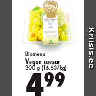 Allahindlus - Biomenu Vegan caesar