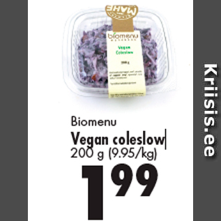 Allahindlus - Biomenu Vegan coleslow