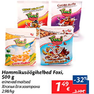 Allahindlus - Hommikusöögihelbed Foxi, 500 g