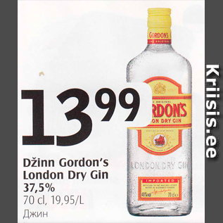 Allahindlus - Džinn Gordon´s London Dry Gin