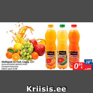 Allahindlus - Mahlajook Ice Fruit, Cappy, 1,5 l