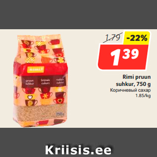 Allahindlus - Rimi pruun suhkur, 750 g