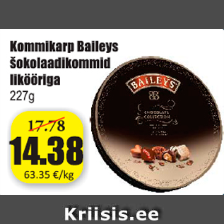 Allahindlus - Kommikarp Baileys šokolaadikommid likööriga 227 g