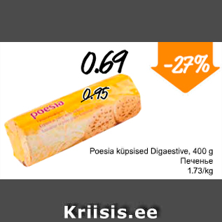 Allahindlus - Poesia küpsised Digaestive, 400 g