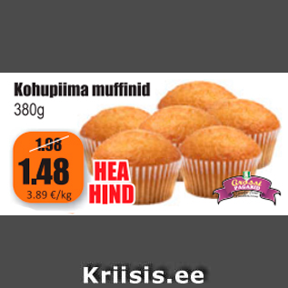 Allahindlus - Kohupiima muffinid, 380 g