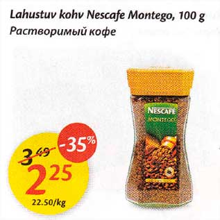 Allahindlus - Lahustuv kohv Nescate Montego,100 g