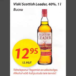 Allahindlus - Viski Scottish Leader, 40%, 1 l