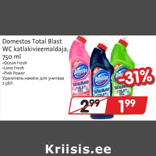 Allahindlus - Domestos Total Blast WC katlakivieemaldaja,