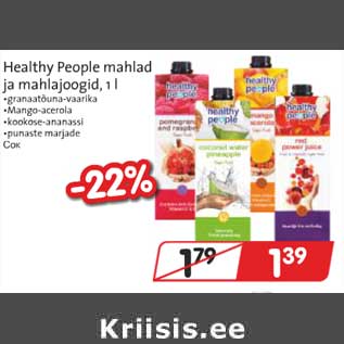 Allahindlus - Healthy People mahlad ja mahlajoogid,