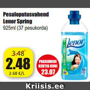 Allahindlus - Pesuloputusvahend Lenor Spring