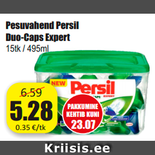 Allahindlus - Pesuvahend Persil Duo-Caps Expert