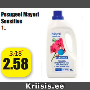 Allahindlus - Pesugeel Mayeri Sensitive 1L