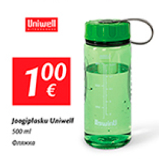 Allahindlus - Joogiplasku Uniwell 500 ml