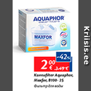 Allahindlus - Kannufilter Aquaphor, Maxfor, B100-25