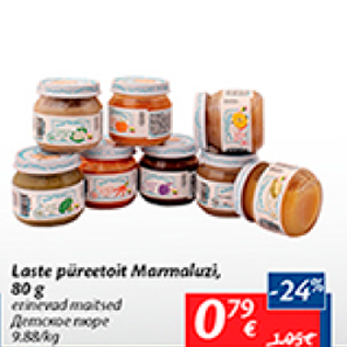 Allahindlus - Laste püreetoit Marmaluzi, 80 g