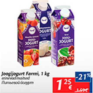 Allahindlus - Joogijogurt Farmi, 1 kg