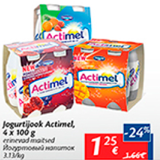 Allahindlus - Jogurtijook Actimel,