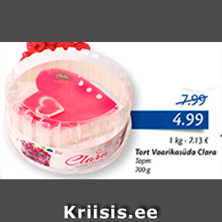 Allahindlus - Tort Vaarika Clara, 700 g