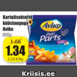 Allahindlus - Kartulisektorid küüslauguga Aviko 600 g