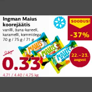 Allahindlus - Ingman Maius koorejäätis