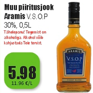 Allahindlus - Muu piiritusjook Aramis V.S.O.P