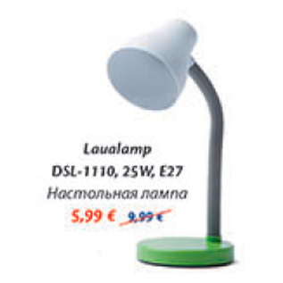 Allahindlus - Laualamp DSL - 1110, 25W, E27