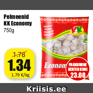 Allahindlus - Pelmeenid KK Economy 750g