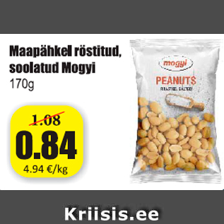 Allahindlus - Maapähkel röstitud, soolatud Mogyi 170 g