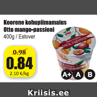 Allahindlus - Koorene kohupiimamaius Otto mango-passioni