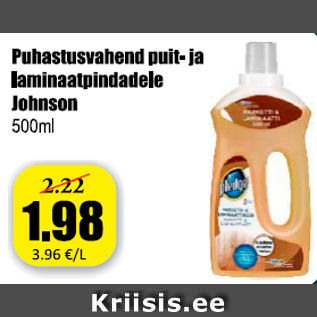 Allahindlus - Puhastusvahend puit- ja laminaatpindadele Johnson 500 ml